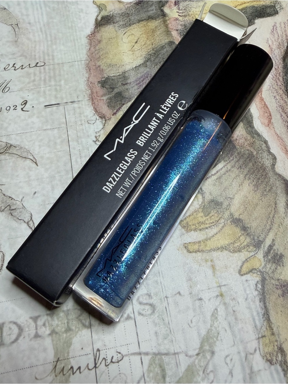 MAC COSMETICS COMET BLUE DAZZLEGLASS BNIB lipgloss lipglass Rare Dazzle